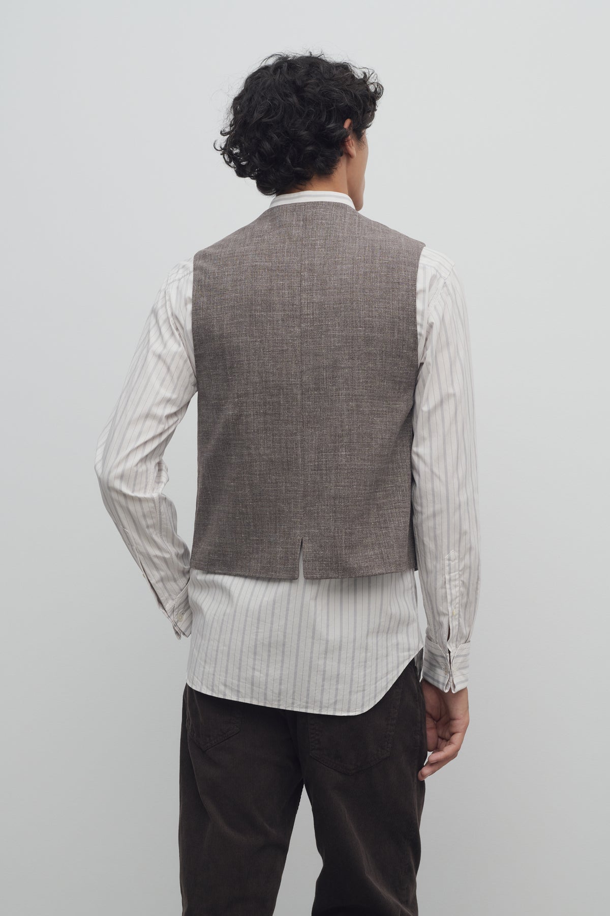 Yuri Gilet en Soie, Lin et Laine Vierge