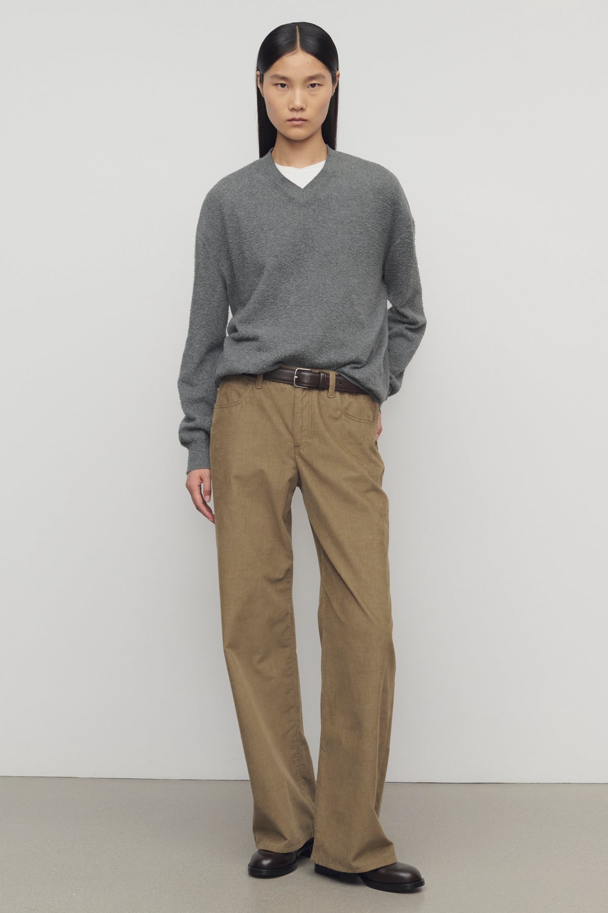 Eglitta Pantalon en Velours Côtelé