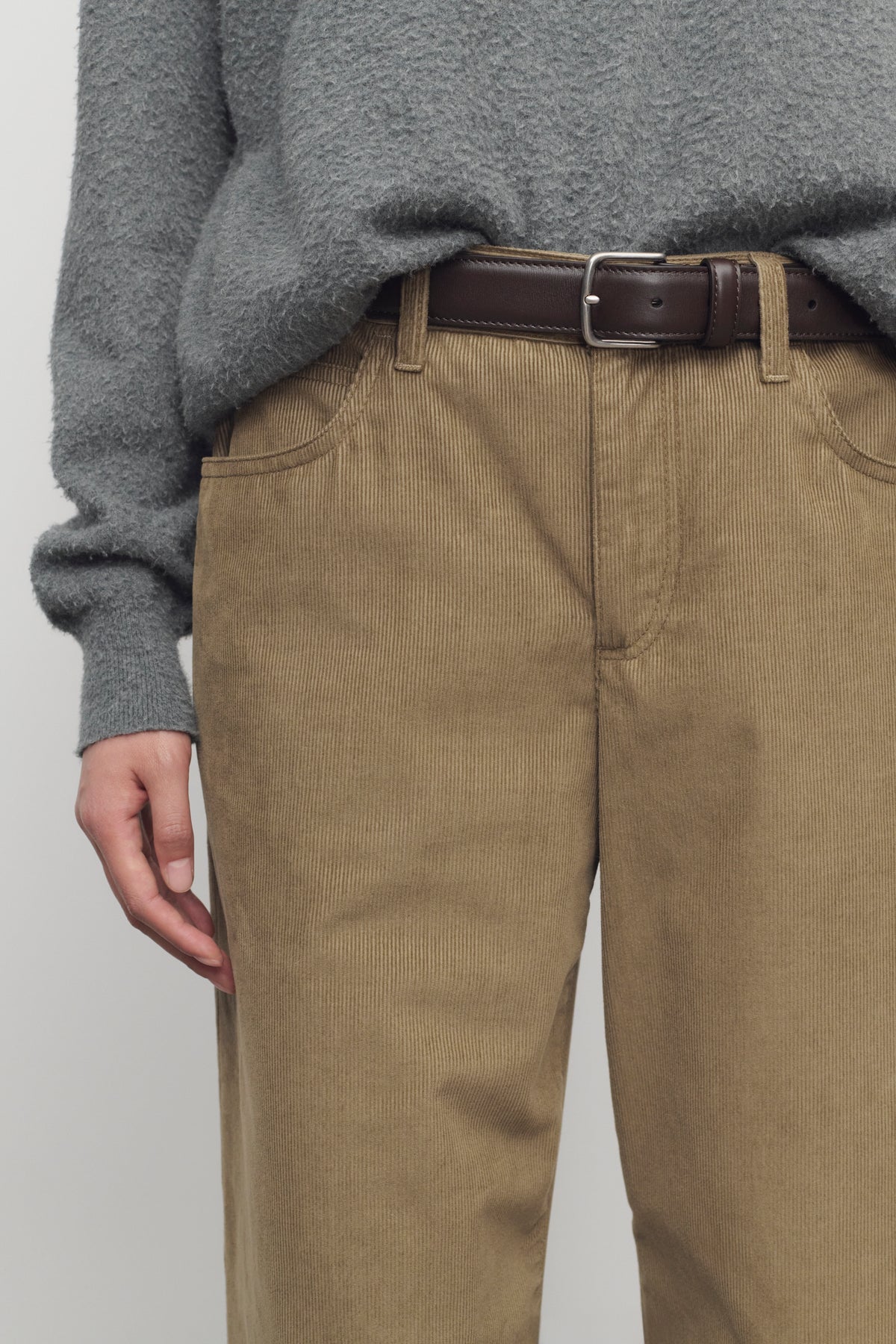 Eglitta Pantalon en Velours Côtelé