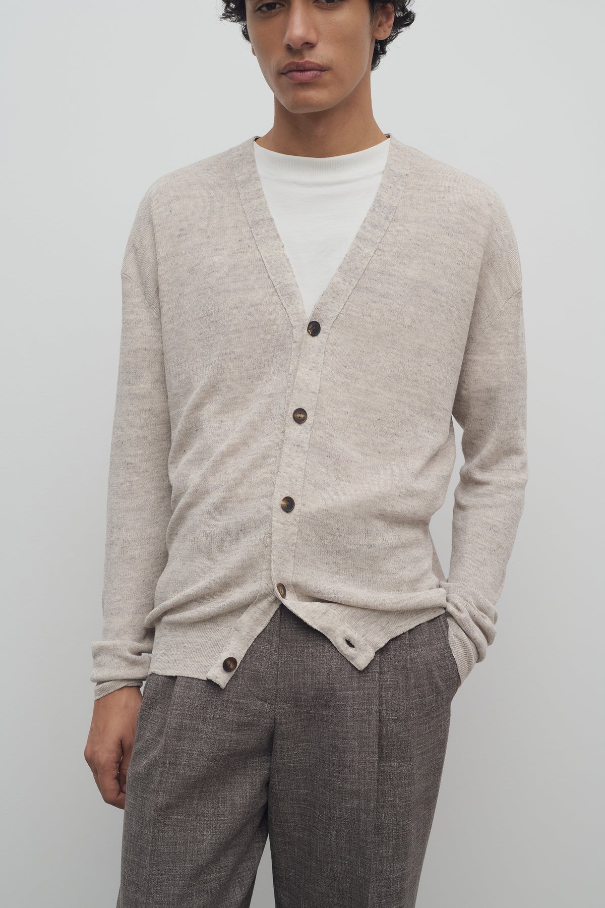 Leopold Cardigan in Cotone e Lino