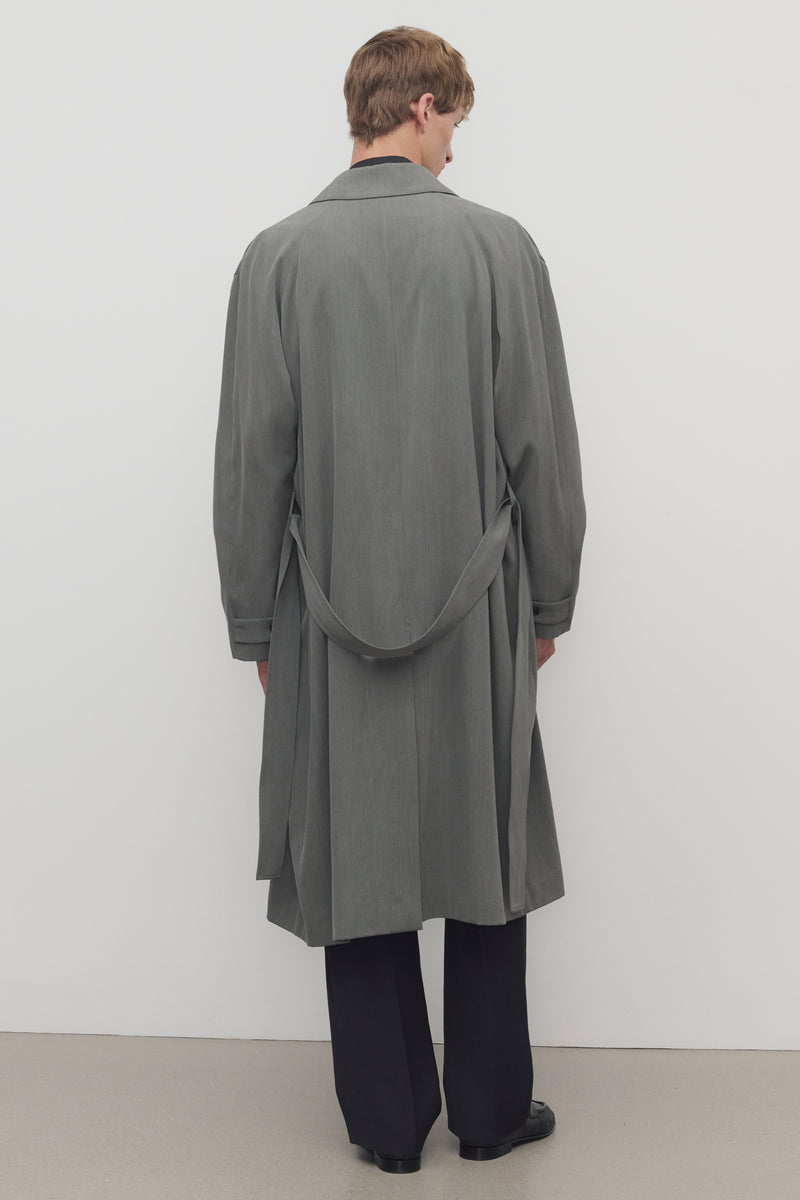 Tarian Coat in Silk and Virgin Wool