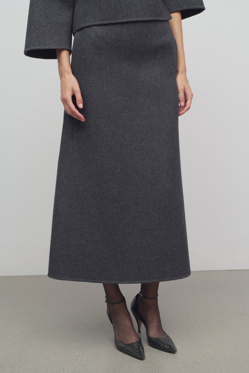 Lison Skirt in Wool and Nylon