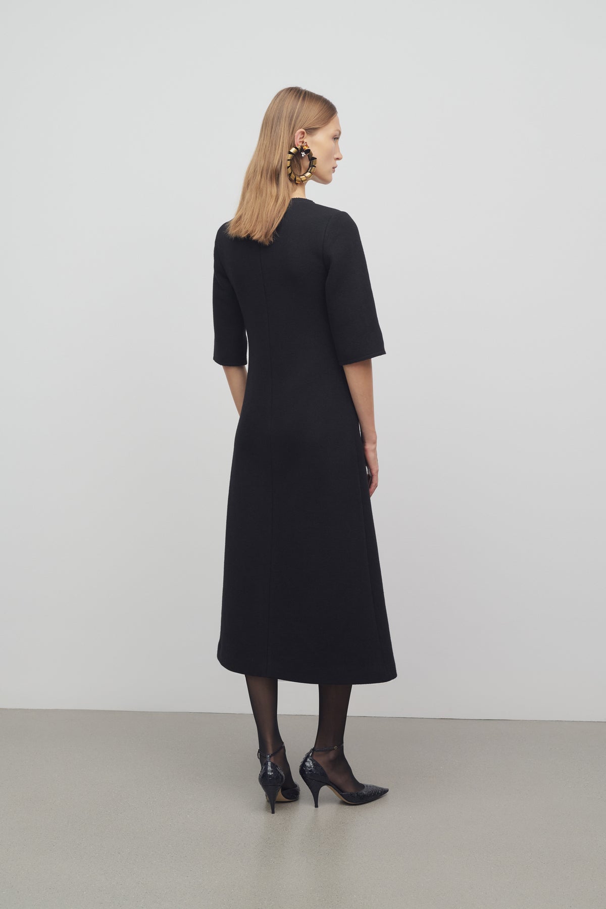 Solene Dress in Wool and Nylon