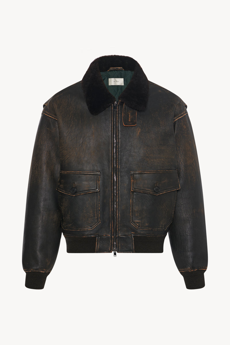 Herzog Jacket in Leather and Shearling