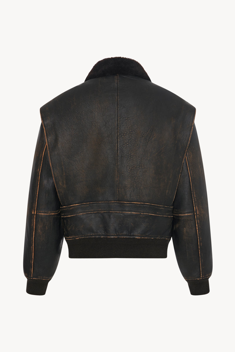 Herzog Jacket in Leather and Shearling