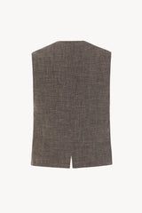 Yuri Vest in Silk, Linen, and Virgin Wool