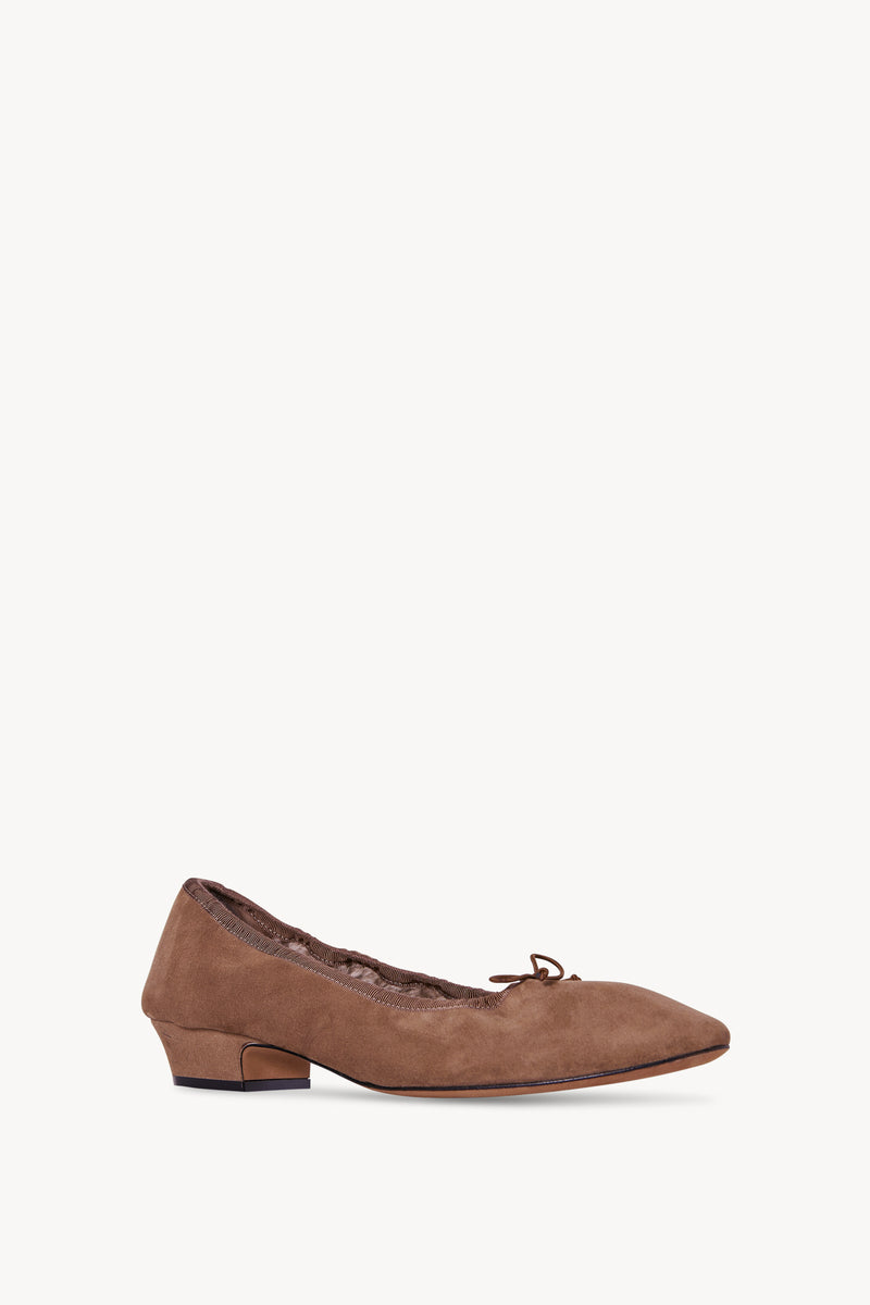 Awar Heeled Ballerina in Suede