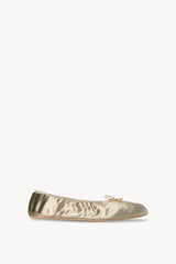 Round Ballet Flat in Velvet