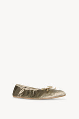 Round Ballet Flat in Velvet