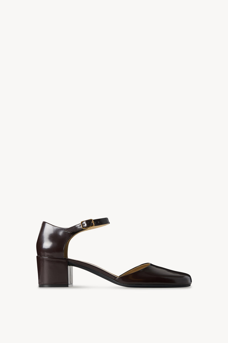 Penelope Ankle Strap Heel in Leather