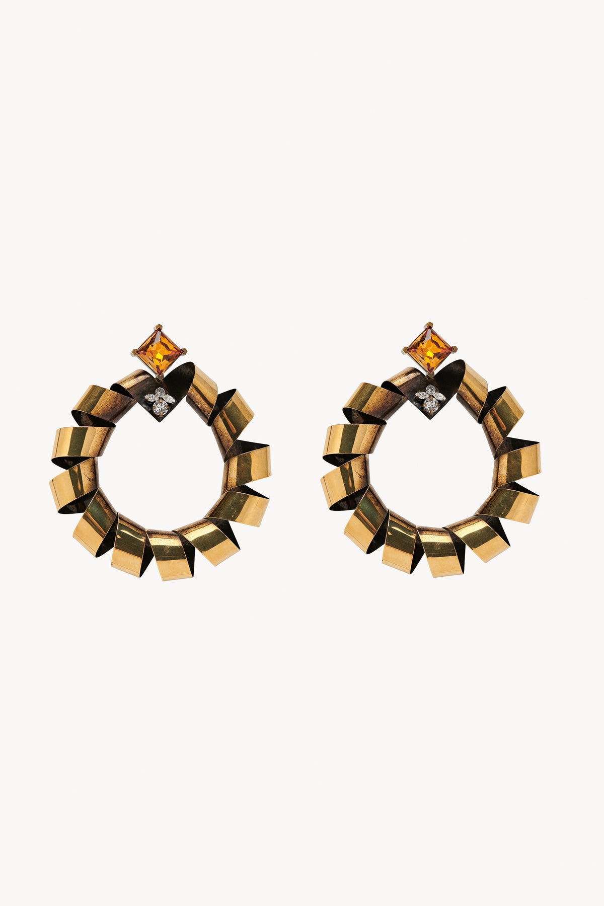 Emma Earrings in Brass