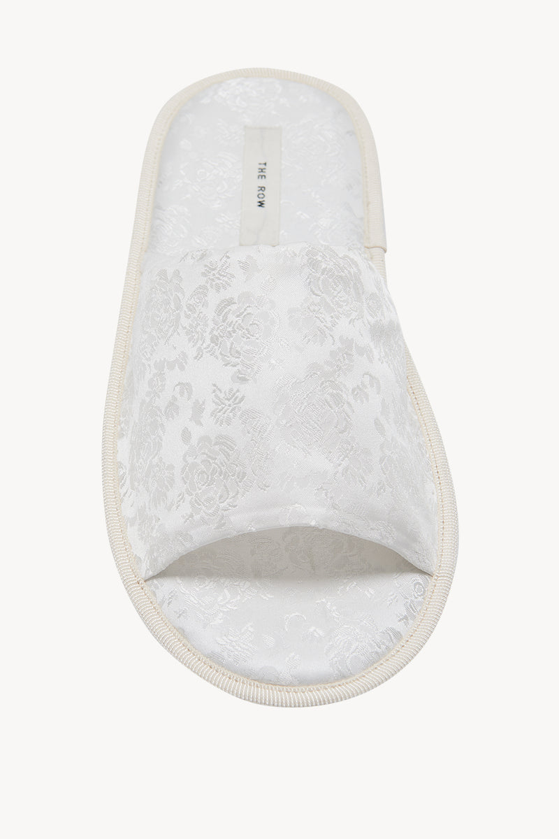 Frances Open Toe Slipper 蚕丝和醋酸纤维拖鞋