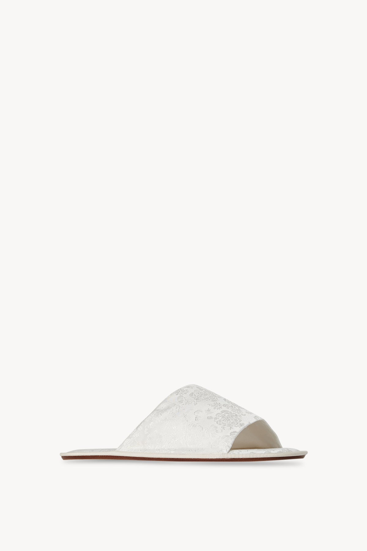 Frances Open Toe Slipper in Silk and Acetate