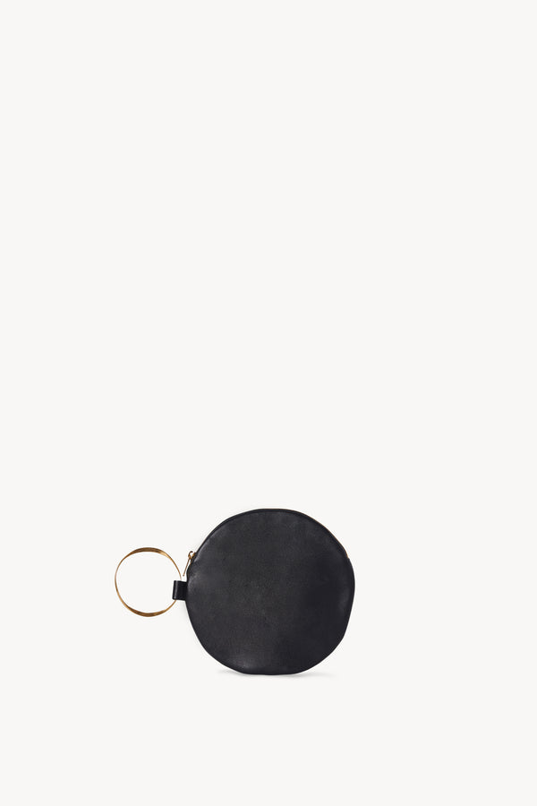 Round Bracelet Clutch in Leather