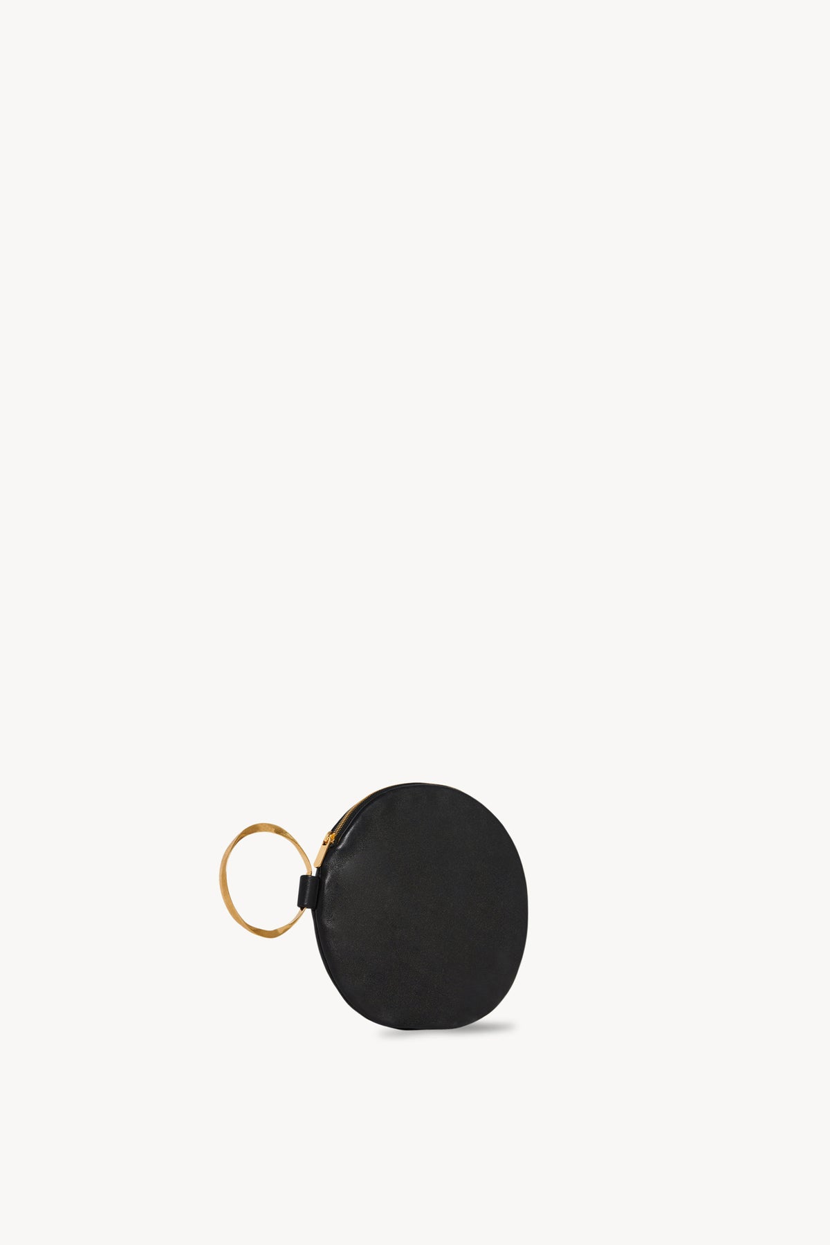 Round Bracelet Clutch in Leather